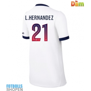 Billiga Paris Saint-Germain Lucas Hernandez #21 Bortatröja Dam 2026-27 Kortärmad
